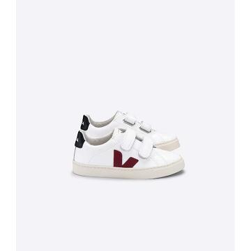 Veja ESPLAR LEATHER Tenisky Detske White/Black/Red | SK 819MQZ